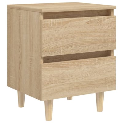 vidaXL - Nachtkastjes - 2 - st - met - houten - poten - 40x35x50cm - sonoma - eikenkleur