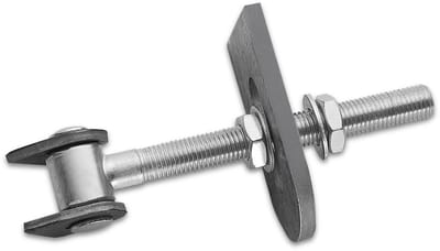 SOTECH Verstelbare deurscharnier M16 x 185 mm met gelaste voeten, deuraccessoire, stalen deurscharnier, stalen deurscharnier
