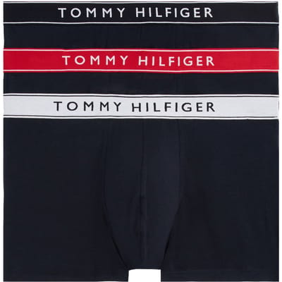 Tommy Hilfiger 3-pack Trunk Waistband Th Wht/med Red/dsrt Sky Taglia: S | Biancheria intima Outlet | Uomo | Rosso