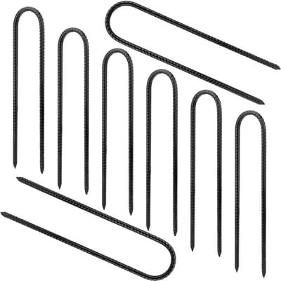 Set van 8 Verstevigde Grondpennen voor Trampolines en Tenten - 30 cm U-Vormige Haringen