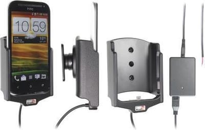 Brodit houder geschikt voor HTC One SV Actieve houder met vaste voeding. Let op: Uitlopend artikel, Kan niet retour!