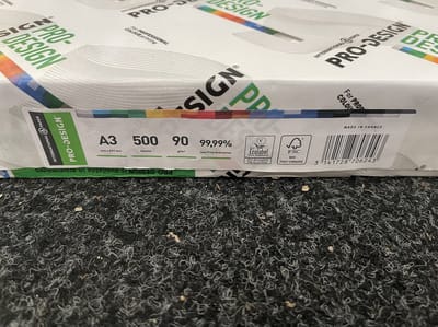 inapa-tecno PRDES090X419, Laser-/inkjetprinten, A3 (297x420 mm), 500 vel, 90 g/m², Wit, Forest Stewardship Council (FSC)