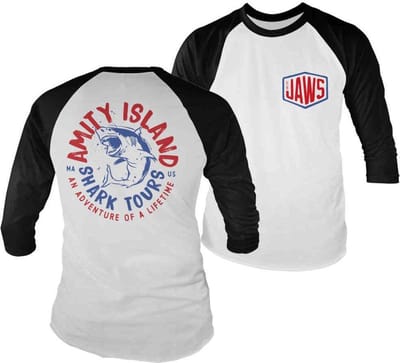 Jaws Raglan top -S- Adventure Of A Lifetime Wit/Zwart