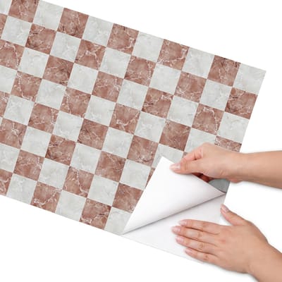 Coloray Meubel Wrap Folie - Beige Meubelfolie - 50x100 cm - Meubel Wrap Folie Marmeren raster - Plakfolie Meubels - Klassiek Meubelfolie - Decoratiefolie Zelfklevend - Slaapkamer decoratie - Texturen