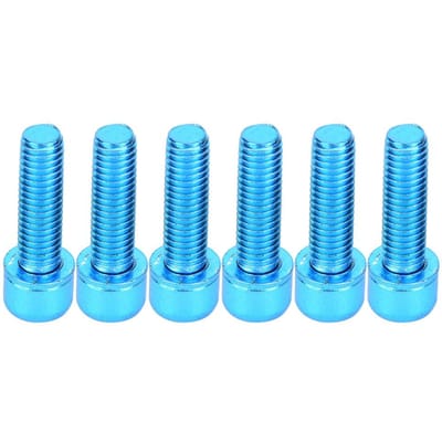 6 Stuks M5x23mm Stalen Fiets Bidonhouder Opbergrek Bout Fietsaccessoire Blue blue