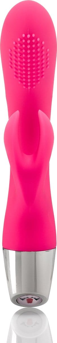 ZENN - G-spot vibrator met flexibele clitoris stimulator, zacht silicone materiaal, waterdicht, afzonderlijke motoren, verschillende vibratiestanden, 1-touch knop voor makkelijke bediening, 2 x 9 vibratiestanden