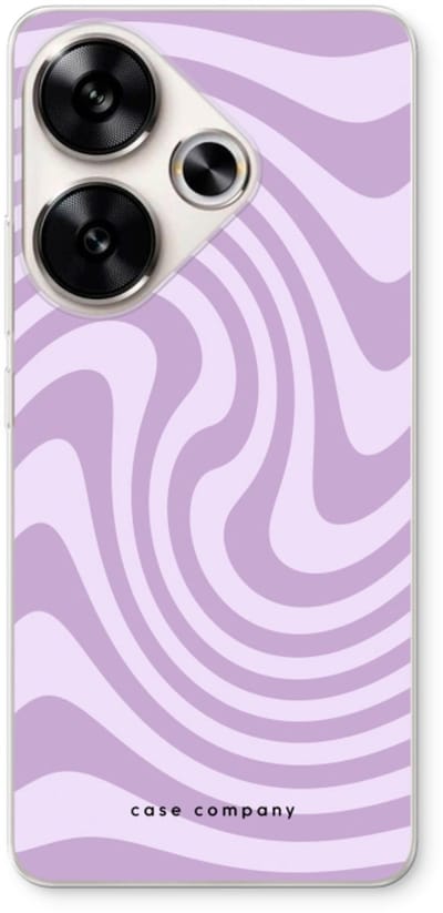 Case Company® - Hoesje geschikt voor Xiaomi Poco F6 hoesje - Swirl Paars - Soft Cover Telefoonhoesje - Bescherming aan alle Kanten en Schermrand