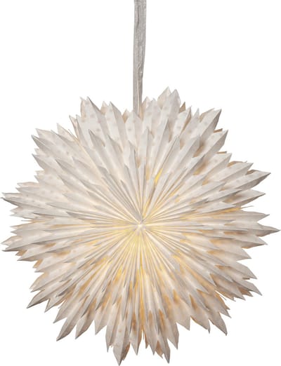 Star Trading papieren ster Wolk, wit, gerecycled materiaal, sneeuwvlok, kerstdecoratie, 60 cm