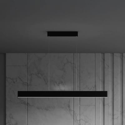 Maytoni LED hanglamp Step, zwart, 118,5 cm, 3.000 K, aluminium