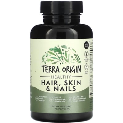 Terra Origin, Gezond Haar, Huid & Nagels, 60 Capsules
