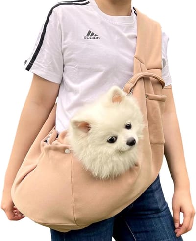 Hondendraagzak in Khaki voor maximaal 6 kg - Ideaal voor Wandelen, Outdoor Activiteiten en Reizen met je Hond