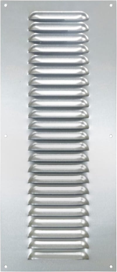 Ventilatierooster verzinkt metaal met insectenwerend net 10x20 cm