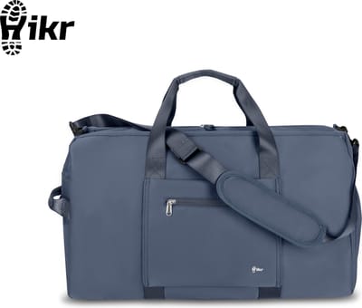 Hikr Reistas – Premium Weekendtas – Transavia & KLM handbagage 55x35x25 tas – 48L – Waterdichte sporttas – Heren en Dames – Fitnesstas – Schoudertas – Duffel bag – Blauw