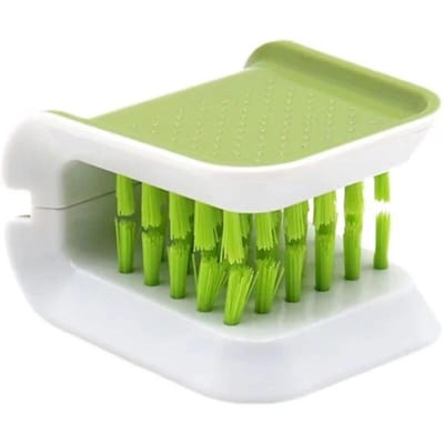 Autogordelreinigingsborstel Automotive Safe Belt Washing Tool Dubbelzijdig U-type Auto-interieurreinigingsborstel groen