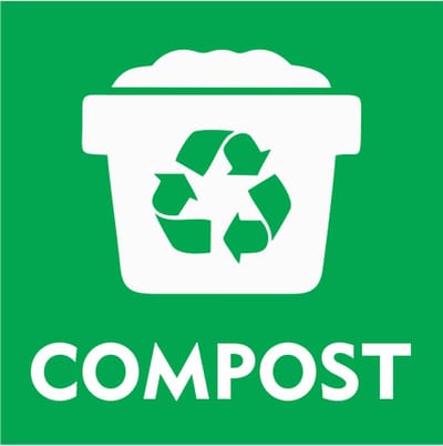 CombiCraft Bordje Afval Compost - 10x10 cm