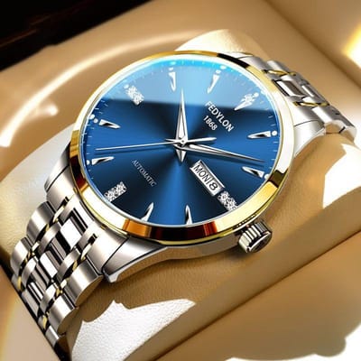 Herenhorloge Heren Quartz Herenhorloge Merkhorloge Middelbare School Studenten Stalen Band Volautomatisch Niet-mechanisch Horloge Waterdicht minimum blue