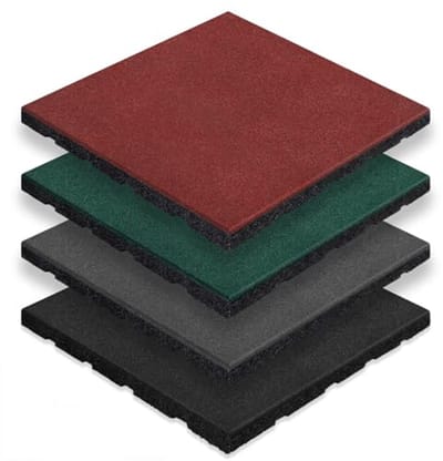 Veiligheidsvalmat voor Playground en Tuin - Antislip, Weerbestendig, 25 of 40 mm Dikte (50 x 50 x 2.5 cm, Groen)