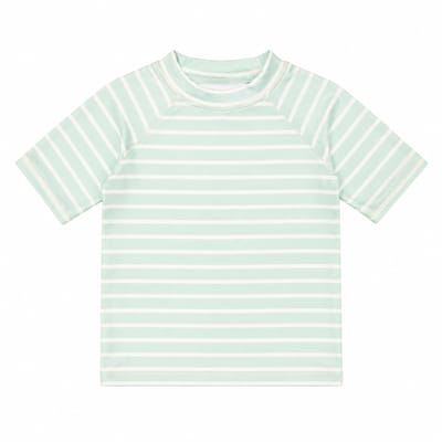 Ducksday - UV-Zwemshirt voor baby - UV-werend UPF50+ - Rashguard met Korte mouwen - unisex - Andes - Muntgroen - maat 1 jaar