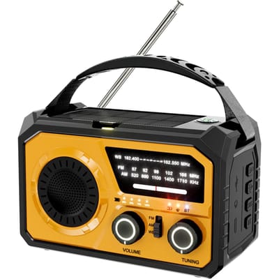 16000mAh Hand Crank Noodradio Draadloze Hand Crank Weerradio NOAA/AM/FM Draagbaar Zonne-energie oranje
