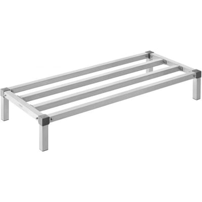 VEVOR Aluminium opbergrek, 48 x 20 inch commerciële vloerplank voor voedsel, 8 inch boven de grond, draagvermogen van 1000 lbs, volledig gelast aluminium opbergrek, voor opslag in restaurants, keukens, garages en voertuigen