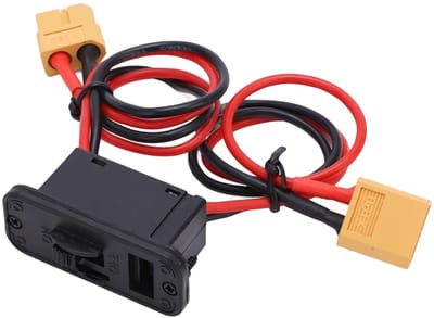 On/Off Schakelaar voor RC Vliegtuigen en Auto's, Grote Schakelaar met XT60 Connector voor Modelbouw en Hobbyprojecten