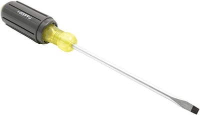 Sleufschroevendraaier - Platte kop driver - Precisie werk - Voedingsindustrie geschikt - 3/8" x 10" - Zwart