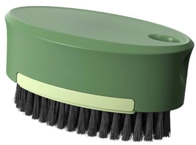 Dailygoods- Groenteborstel dubbelzijdig multifunctioneel - Zachte/harde borstelharen - ABS-schaal - Antislip hoes - Voor groenten/kleding - Schokbestendig - Reinigingsborstel