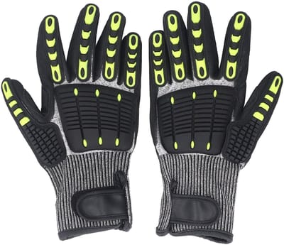 Dailygoods- Werkhandschoenen ANSI Niveau 4 - Impactbestendig - Antislip - Lichtgewicht - Compatibel met aanraakscherm - Superieure grip - Veiligheidshandschoenen
