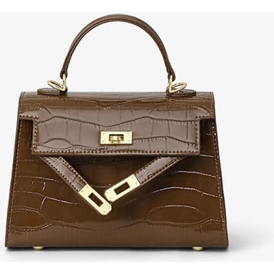Nieuwe Veelzijdige en Modieuze High-end Licht Luxe Niche Echt Leer Krokodillenpatroon Crossbody Hand Okseltas gray