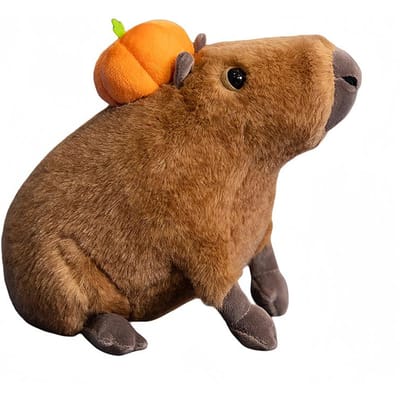 Pluizige Capybara Pluche Pop Kawaii Capybara Met Hamburger Brood Knuffel Speelgoed Simulatie Knuffeldieren Verjaardagscadeau Huisdecoratie