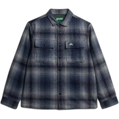 Superdry - Wollen Miller Overshirt - Heren - Lange mouwen shirts