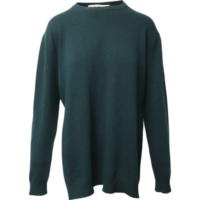 Marni trui met lange mouwen en asymmetrische zoom in groene wol