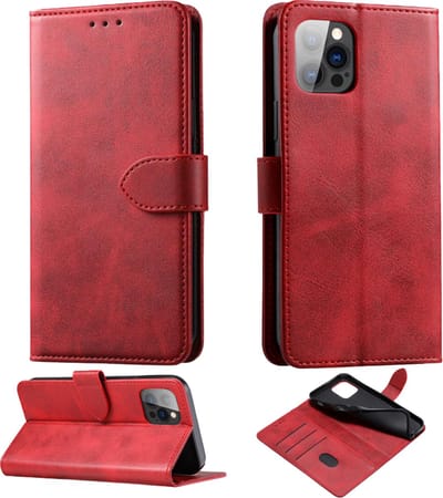 Melili Telefoonhoesje - Book Case - Geschikt Voor Apple IPhone 13 Pro - Rood
