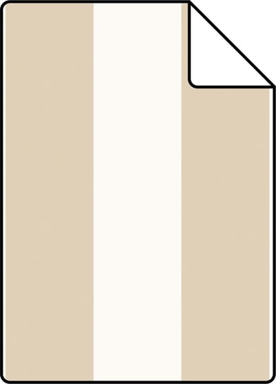 Proefstaal ESTAhome behang strepen wit en lichtbeige - 26.5 x 21 cm - 139913-S