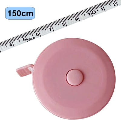 Rolmaat - Meetlint Lichaam - Lichaam Meter - Meetband - Klussen Meetlint - Lintmeter - Hobby Meetlint - Omtrekmeter - Uittrekbaar - 150cm - Roze