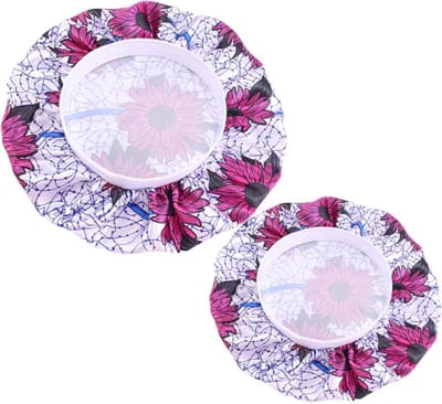 Cabantis Bonnet|Twinning Moeder en Dochter|Moeder Cadeau|Cadeau Meisje|Haar|Slaapmuts| Wit met roze bloemen| Witte Band