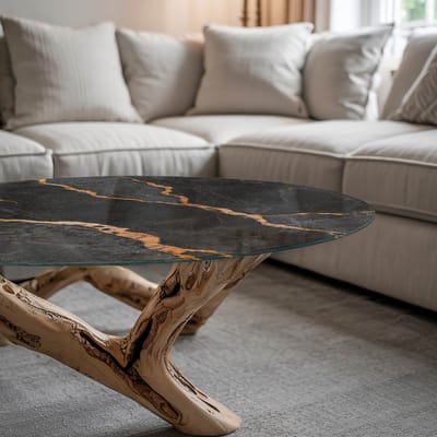 Coloray Tafelblad - Tafelblad Glas - 50 cm - Zwart - Rond Glazen Tafelblad - Tafelblad Van Glas - Tafelblad Vierkant - Salontafel Blad - Gehard Glas Tafelblad woonkamerdecoratie