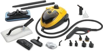 DYNA® Stoomreiniger vloer - Stoomreiniger - Stoomreinigers - Zwart/Geel -‎ 52cm x 32cm x 28cm