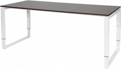 Verstelbaar Bureau - Domino Plus 180x80 logan - wit frame