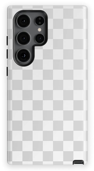Design Hoesje Samsung Galaxy S24 Ultra | Geschikt Voor Mag | Tiny Squares Checkered Print | Backcover Samsung Galaxy S24 Ultra Ivory Squares