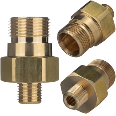 Rosfix Adapter Vervanging - EASYLock TR22M naar 1/4" BSP Messing - M22x1,5 TR22 22mm - Geschikt voor Kärcher