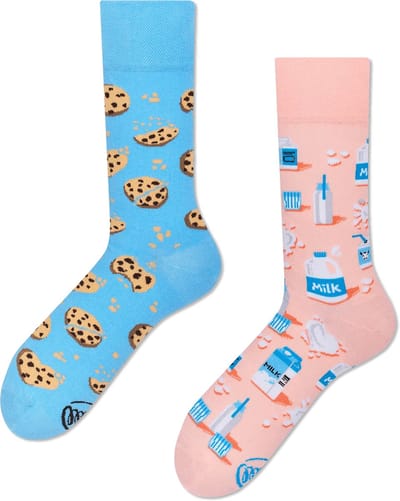 Many Mornings unisex sokken - Milk And Cookies - Unisex - Maat: 35 - 38