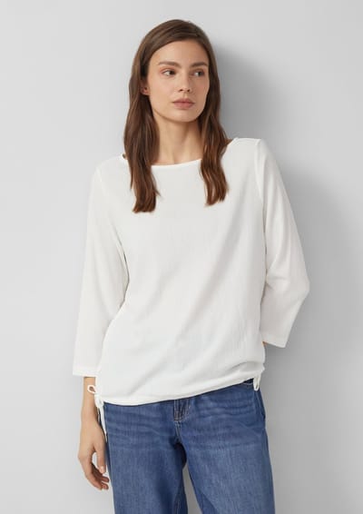 T-shirt met bootnek met all-over print casual fit dames s.Oliver