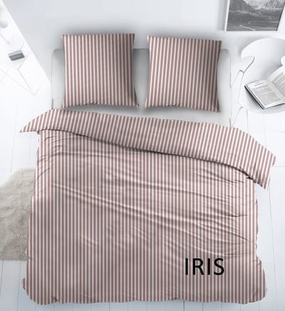 Sleepnight Dekbedovertrek Flanel Iris Roze - 140 x 200/220 cm + 1 kussensloop - [Roze]