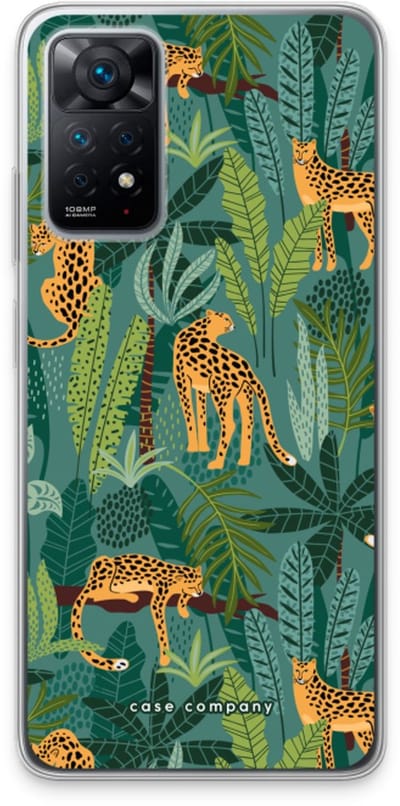 Case Company® - Hoesje geschikt voor Xiaomi Redmi Note 11 Pro hoesje - Luipaard 2 - Soft Cover Telefoonhoesje - Bescherming aan alle Kanten en Schermrand