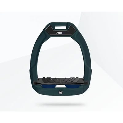 Verstevigde veiligheidsijzers voor paardrijden Ingelicht Ultra Grip Groen/Zwart/Blauw Flex-On Safe-On