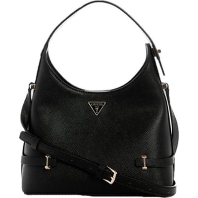 GUESS schoudertas handtas Rosalba Hobo Crossbody Bag Black zwart