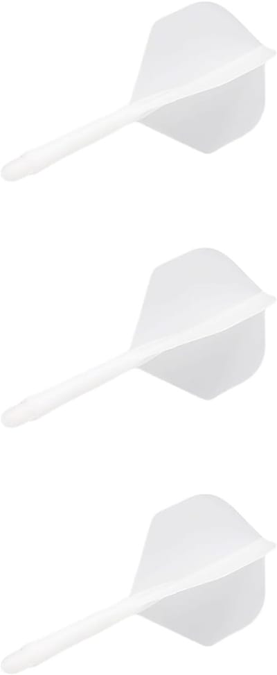 Pack of 3 Professionele Dart Flights - Geïntegreerde Stelen voor Darts - Geïntegreerde Dartas - Accessoires voor Darts - Handlebar Set - Wit