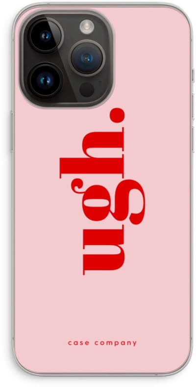 Case Company® - Hoesje geschikt voor iPhone 14 Pro Max hoesje - Ugh - Soft Cover Telefoonhoesje - Bescherming aan alle Kanten en Schermrand