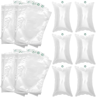 Dailygoods- Luchtkussentassen - 10×20cm - Set van 100 - Schokbestendig - Opvulmateriaal voor dozen - Bescherming voor breekbare artikelen - Duurzaam kunststof